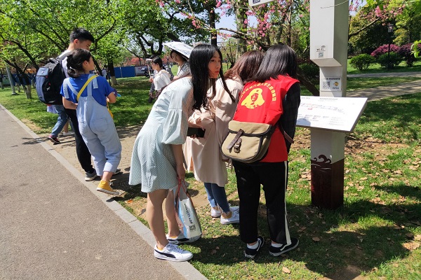 志愿者解答游客疑惑